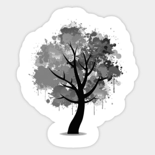 Image: Watercolor, Grey tree Sticker